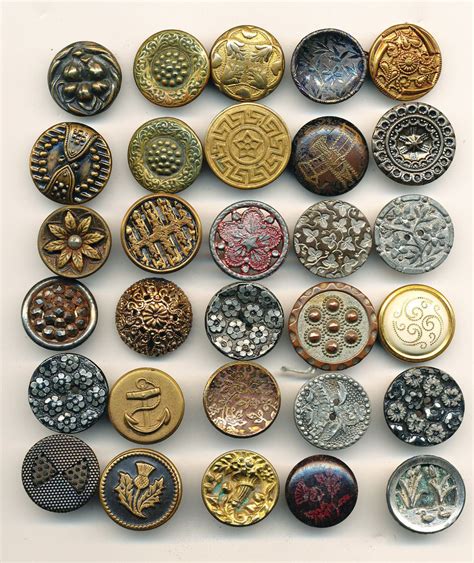 old british metal buttons